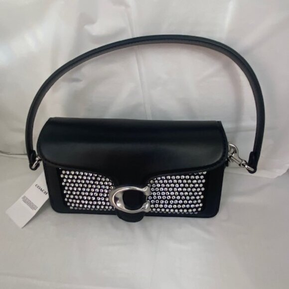 Coach Tabby 20 crystal-embellished leather bag in black--- NWT - Picture 4 of 11